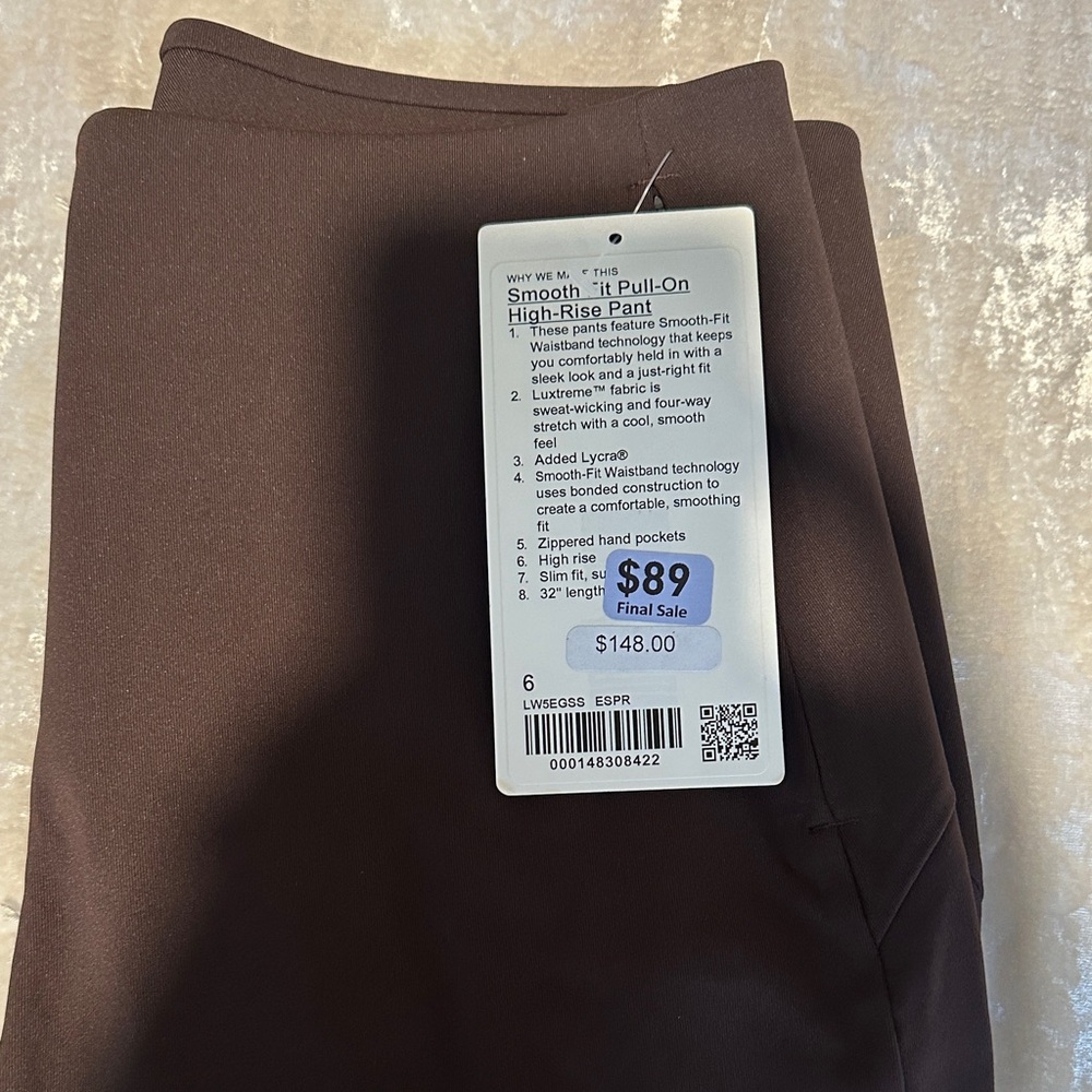 Lululemon Athletica Brown High-Rise Pants